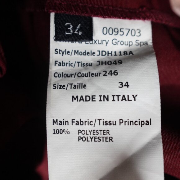 Jil Sander Womens Skirt 4 Red Solid A-Line Pleated Made in Italy - Picture 11 of 13